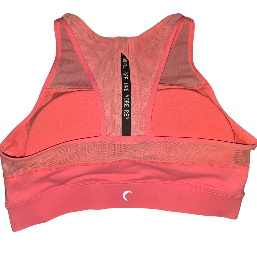 Zyia Active All Star One More Rep Coral Pink Sports Bra Size XL